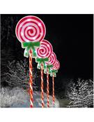 Premier Festive Set of 4 Lollipop 60cm Path Lights