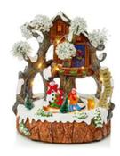 Premier Festive Lit 23cm Tree House Animated Scene | Assorted Styles
