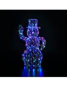 Noma Festive 1M Dickensian Snowman White Rattan Colour Changeable