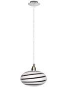 Eglo Naro Swirl Pendant Black &amp; White image
