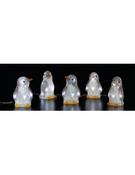 Noma Festive Acrylic 15cm Penguin Chain - 5 Piece Set