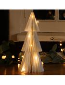 Noma Festive 30cm Honeycomb Tree Cream &amp; Warm White Wire Lights