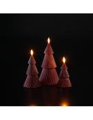 Noma Festive Set of 3 Battery Operated Tree Candlelights Red