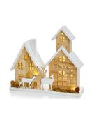 Premier Festive Lit 23cm BO Lit Christmas House Scene Warm White