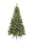Premier Festive 2.1m Prelit Sugar Pine Tree with Iced Tips &amp; Berries
