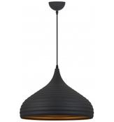 Matera Dark Grey Ribbed with Gold Inner Pendant image