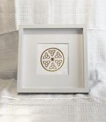 Celtic Frame - Framed Celtic Emblem - Helen Marie Handmade Irish Christening Gowns image