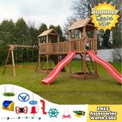 Safari Double Tower with Swing, Slide and Climb Wall | Unit 4 image