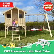 Toby Kids Playhouse with Double Swing 2.1m² image