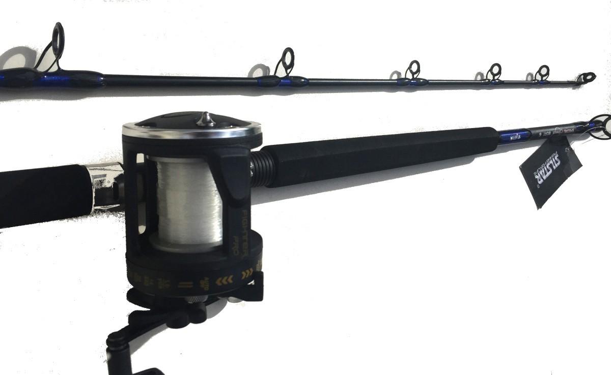 Silstar Special Strength Boat Combo 7' Rod/Reel 20-30lb Class with Fighter Pro Reel and 30lb Nylon Line