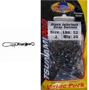 Tsunami Black Interlock Snap Swivels Value Pack - 8