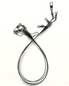 12 Inch Black Wire Pike Spin Traces 4 pack