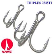 Vmc 7545 Spark Point Tinned Sea Treble Hooks - 8