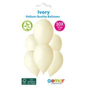 13" Latex Ivory Balloons (10pk) image