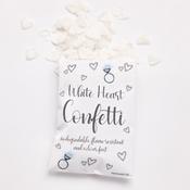 Bio Degradable White Heart Confetti