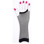 Black Fishnet Fingerless Gloves - 80s Costume Accessory