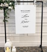 Black Frame Welcome Sign - Rental