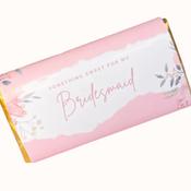 Bridal Party Galaxy Chocolate Bar - Blush Pink - Flower Girl