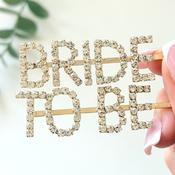 Bride To Be Gold Diamanté Hair Slide image