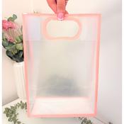 Clear Gift Bag with Peach Outline image