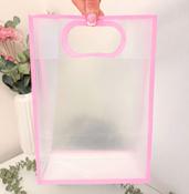 Clear Gift Bag with Pink Outline image