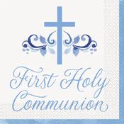 Communion Blue Napkins (16 per pack)