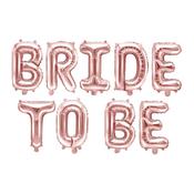 Foil Balloon Bride to be, 340x35cm, rose gold image