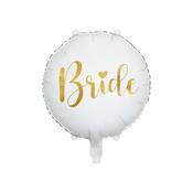 Foil Balloon, White &amp; Gold, Bride image
