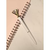 Gold and White Diamond Top Pen image