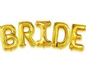 Gold Bride Letter Foil Balloons - 16inch image