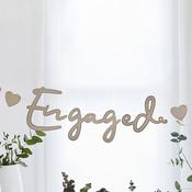 Gold 'Engaged' Card Banner 2m image