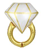 Gold Ring Foil Balloon - 36 inch image