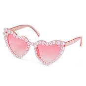 Heart-shaped Glasses with Pearls, pink
