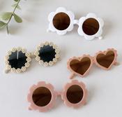 Kids Floral Sunglasses - Choice of Style - Cream image
