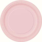 Light Pink Paper Plates 9" x 8 Plastic Free