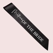 Mother Of The Bride Black &amp; White Sash