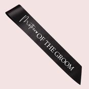 Mother Of The Groom Black &amp; White Sash