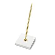 Pen Stand, Made of Pearl Cream Paper with Gold Pen