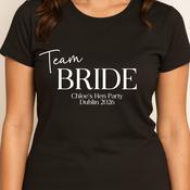 Personalised Black T-shirt - The Classic - Small (UK 6-8)