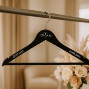 Personalised Bridal Hanger - Black
