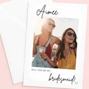 Personalised Bridal Party Photo Post Card
