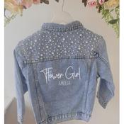 Personalised Children's Pearl Denim Jacket - Aged 7-8 years