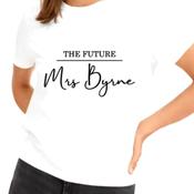 Personalised Future Mrs Tshirt - Luxe Range - Small (UK 6-8)