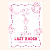 Personalised Last Rodeo Hen Party Bag Sticker