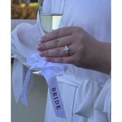 Personalised Ribbon Champagne Glass
