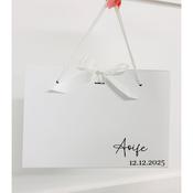 Personalised Triangle Shaped Gift Bag - Large White