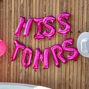 Pink Miss to Mrs Foil Balloon Garland - 16inch image