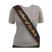Sash Mother of the Bride Black W/ Silver Writing image