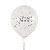 She Said Yaaas Rose Gold Confetti Balloons image