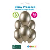 Shiny Prosecco Latex Balloons,  6 Pack image